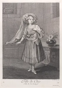Fille de Chio, Isle de l'Archipel, plate 74 from "Recueil de cent estampes représentent differentes nations du Levant"