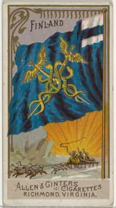 Finland, from Flags of All Nations, Series 2 (N10) for Allen & Ginter Cigarettes Brands