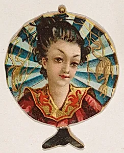 Firescreen with Japanese design, from the Novelties series (N228, Type 3) issued by Kinney Bros. by Kinney Brothers Tobacco Company