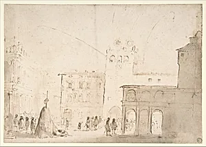 Fireworks in a Piazza