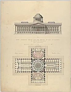 First Premium Design for the Capitol of Ohio at Columbus by Walter of Cincinnati by Alexander Jackson Davis