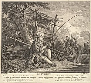 Fisherman by Claude Augustin Duflos le Jeune|François Boucher