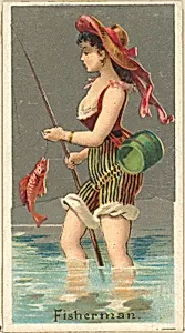 Fisherman, from the Occupations for Women series (N166) for Old Judge and Dogs Head Cigarettes by Goodwin & Company