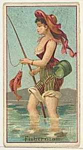 Fisherman, from the Occupations of Women series (N502) for Frishmuth's Tobacco Company by Frishmuth's Tobacco Company