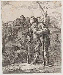 Five beggars in the countryside