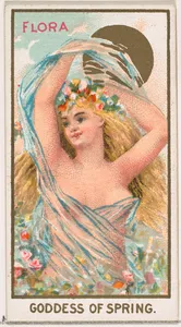 Flora, Goddess of the Spring, from the Goddesses of the Greeks and Romans series (N188) issued by Wm. S. Kimball & Co.