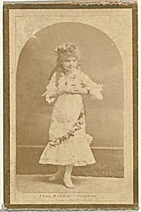 Flora Walsh as Josephine, from the Actresses and Celebrities series (N60, Type 2) promoting Little Beauties Cigarettes for Allen & Ginter brand tobacco products by Allen & Ginter