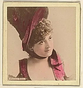 Florence Baker, from the Actresses series (N246), Type 2, issued by Kinney Brothers to promote Sporting Extra Cigarettes by Kinney Brothers Tobacco Company