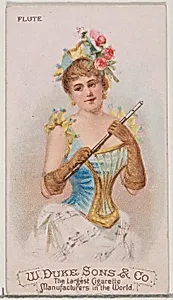 Flute, from the Musical Instruments series (N82) for Duke brand cigarettes by W. Duke, Sons & Co.|Schumacher & Ettlinger