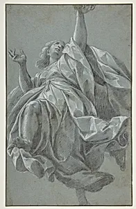 Flying Angel with Arms Upraised by Giovanni Mauro della Rovere