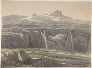 Foggy Landscape in the Apennine; verso: Sketch of Landscape