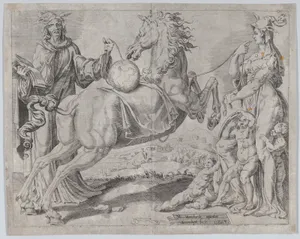 Foolish Knowledge and Foolish Love Trying to Restrain the World, from The Unrestrained World, plate 2