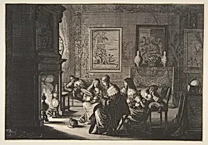 Foolish Virgins Sleeping (Les Vierges folles sommolent en attendant l'arrivée de l'époux) by Abraham Bosse