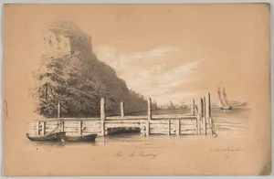 Fort Lee Landing, in: The New York Drawing Book, Containing a Series of Original Designs and Sketches of American Scenery, No. 2