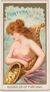 Fortuna, Goddess of Fortune, from the Goddesses of the Greeks and Romans series (N188) issued by Wm. S. Kimball & Co.