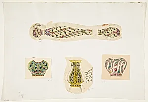 Four Designs for Vases by Anonymous, French, 19th century