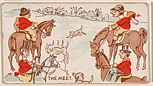 Four of Hearts, The Meet, from Harlequin Cards, 2nd Series (N220) issued by Kinney Bros. by Kinney Brothers Tobacco Company