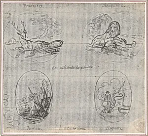 Four Small Allegories by Hubert François Gravelot