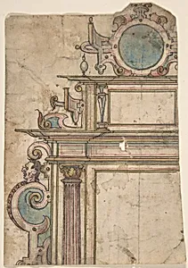 Fragment of architectural frame
