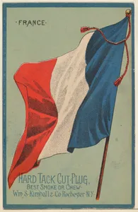 France, from the National Flags series (N195) issued by Wm. S. Kimball & Co.
