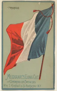 France, from the National Flags series (N195) issued by Wm. S. Kimball & Co.