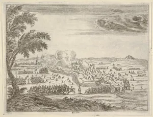 Francesco I d'Este Sets Out for the Seige of Cremona, Crosses the Trench Between Himself and the Spanish, and Takes the City with Great Force, from L'Idea di un Principe ed Eroe Cristiano in Francesco I d'Este, di Modena e Reggio Duca VIII [...]