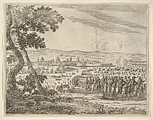 Francesco I d'Este Dissolved the Seige of Reggio, from L'Idea di un Principe ed Eroe Cristiano in Francesco I d'Este, di Modena e Reggio Duca VIII [...] by Bartolomeo Fenice (Fénis)|Domenico Gamberti