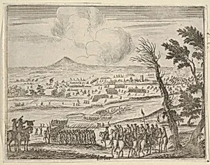 Francesco I d'Este Protects the French in Casalmaggiore from the Seige of the Spanish, from L'Idea di un Principe ed Eroe Cristiano in Francesco I d'Este, di Modena e Reggio Duca VIII [...] by Bartolomeo Fenice (Fénis)|Domenico Gamberti
