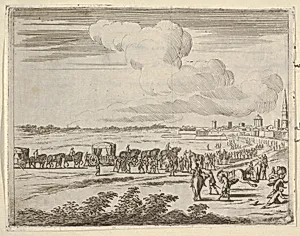 Francesco I d'Este Quickly Makes Himself Available at the Request of Pope Urban VIII, from L'Idea di un Principe ed Eroe Cristiano in Francesco I d'Este, di Modena e Reggio Duca VIII [...] by Bartolomeo Fenice (Fénis)|Domenico Gamberti