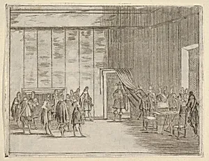 Francesco I d'Este, with his Gentle Manner, is Loved by All of the Noblemen in his Court, from L'Idea di un Principe ed Eroe Cristiano in Francesco I d'Este, di Modena e Reggio Duca VIII [...] by Bartolomeo Fenice (Fénis)|Domenico Gamberti