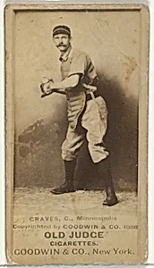 Frank Norris Graves, Catcher, Minneapolis, from the Old Judge series (N172) for Old Judge Cigarettes by Goodwin & Company