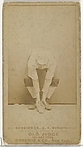 Frank Scheibeck, Shortstop, Detroit Wolverines, from the Old Judge series (N172) for Old Judge Cigarettes by Goodwin & Company