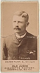 Frank Sylvester "Silver" Flint, Catcher, Chicago, from the Old Judge series (N172) for Old Judge Cigarettes by Goodwin & Company