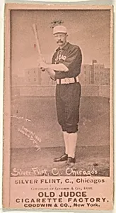 Frank Sylvester "Silver" Flint, Catcher, Chicago, from the Old Judge series (N172) for Old Judge Cigarettes by Goodwin & Company