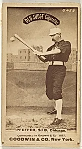 Fred "Dandelion" Pfeffer, 2nd Base, Chicago, from the Old Judge series (N172) for Old Judge Cigarettes by Goodwin & Company