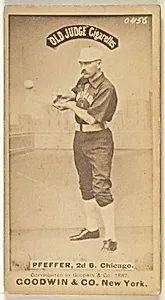 Fred "Dandelion" Pfeffer, 2nd Base, Chicago, from the Old Judge series (N172) for Old Judge Cigarettes by Goodwin & Company