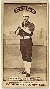 Fred "Dandelion" Pfeffer, 2nd Base, Chicago, from the Old Judge series (N172) for Old Judge Cigarettes by Goodwin & Company