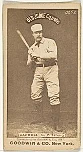 Frederick " Fred" Herbert Carroll, Catcher, Pittsburgh, from the Old Judge series (N172) for Old Judge Cigarettes by Goodwin & Company