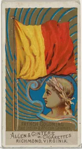 French Colonial East Indian and African Colonies, from Flags of All Nations, Series 2 (N10) for Allen & Ginter Cigarettes Brands