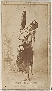 French Dancer in Babes in the Wood, from the Actors and Actresses series (N45, Type 8) for Virginia Brights Cigarettes by Allen & Ginter