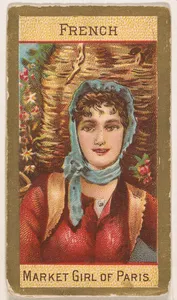 French, Market Girl of Paris, from Types of Nationalities (N240) issued by Kinney Bros.
