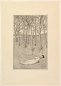 Frühlingsanfang, from the series "Radierte Skizzen" by Max Klinger