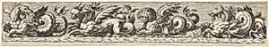 Frieze with Sea Monsters by Johann Theodor de Bry|Giovanni Andrea Maglioli
