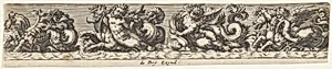 Frieze with Sea Monsters by Johann Theodor de Bry|Giovanni Andrea Maglioli