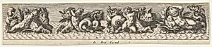 Frieze with Sea Monsters by Johann Theodor de Bry|Giovanni Andrea Maglioli
