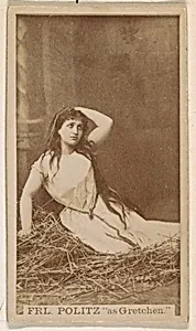 Frl. Politz as Gretchen, from the Actresses series (N245) issued by Kinney Brothers to promote Sweet Caporal Cigarettes by Kinney Brothers Tobacco Company
