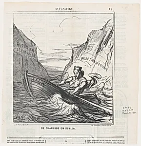 From Scylla to Charybdis, from 'News of the day,' published in Le Charivari, March 20, 1869 by Walter Frères|Honoré Daumier|Arnaud de Vresse