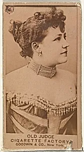 From the Actors and Actresses series (N171) for Old Judge Cigarettes by Goodwin & Company