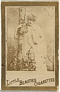 From the Actresses and Celebrities series (N60, Type 1) promoting Little Beauties Cigarettes for Allen & Ginter brand tobacco products by Allen & Ginter