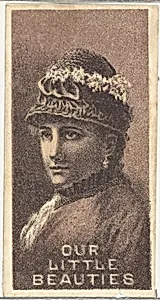 From the Actresses series (N57) promoting Our Little Beauties Cigarettes for Allen & Ginter brand tobacco products by Allen & Ginter|A. Hoen & Co.